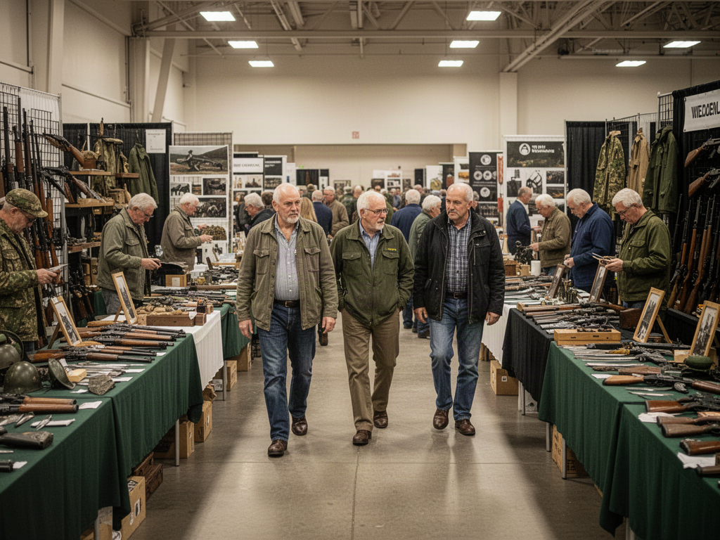 Show floor at Springfield Gun & Knife Show